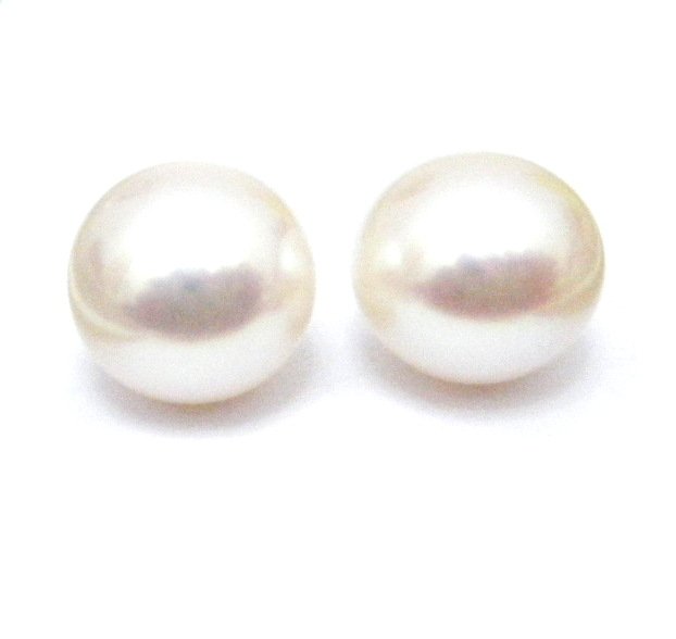 White 9.5mm Undrilled Round Pairs